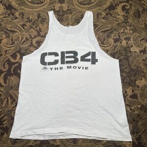 Vintage 90s CB4 The Movie Promo Chris Rock 1993 Hip Hop Tank Top XL White